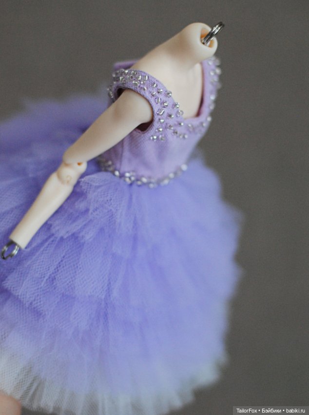 Волшебное сиреневое платье для кукол Елены Акимовой Open Dolls ростом 24,5 см 💜 (фото 2)