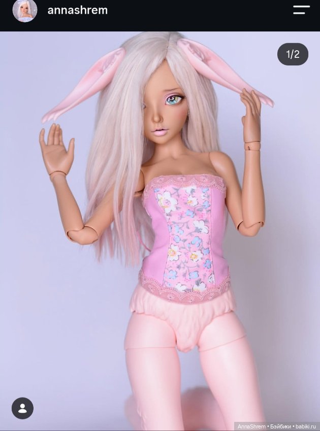 Продам тело зайки FairyLine Minifee momo bunny pink body (фото 5)