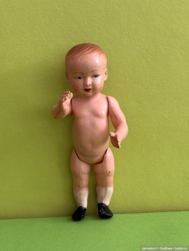 Целлулоидный пупсик Petit Collin, Франция, высота 12 см (фото 7)