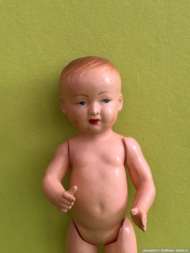 Целлулоидный пупсик Petit Collin, Франция, высота 12 см