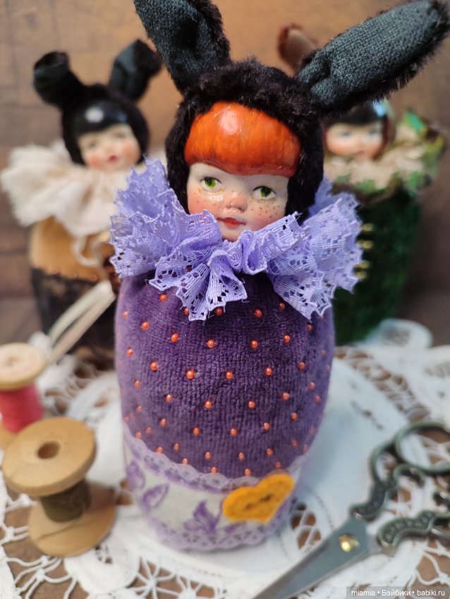 Куколка - игольница. Зайчик (фото 5)