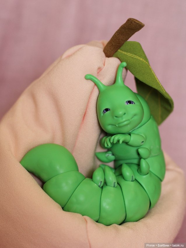 Гусеничка Арман зеленый — Авторские куклы BJD (фото 4)