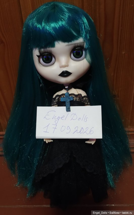 Кастомная Блайз Ариадна Готическая Невеста (Custom Blythe) c шейным шарниром (фото 8)