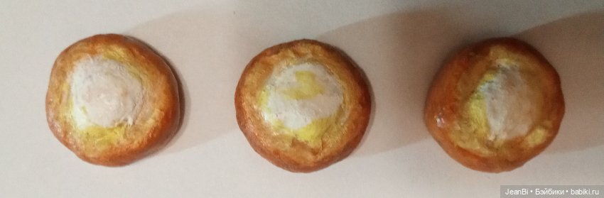 Ватные ватрушки для маленьких кукол ручной работы (фото 2)