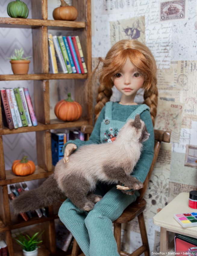 Реалистичная игрушка Кот для кукол bjd, blythe, Milim 1/6 и др (фото 7)