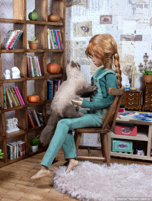 Реалистичная игрушка Кот для кукол bjd, blythe, Milim 1/6 и др (фото 8)