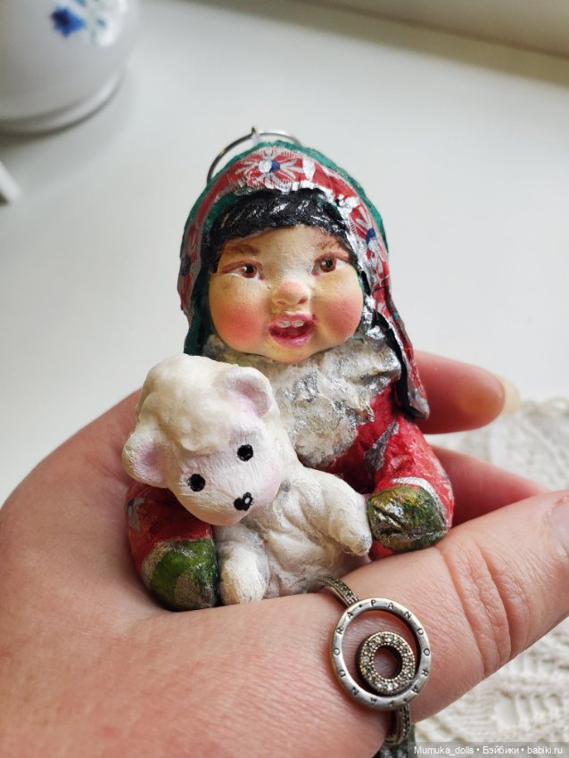 Ввтная игрушка Эскимоска с белым мишкой
