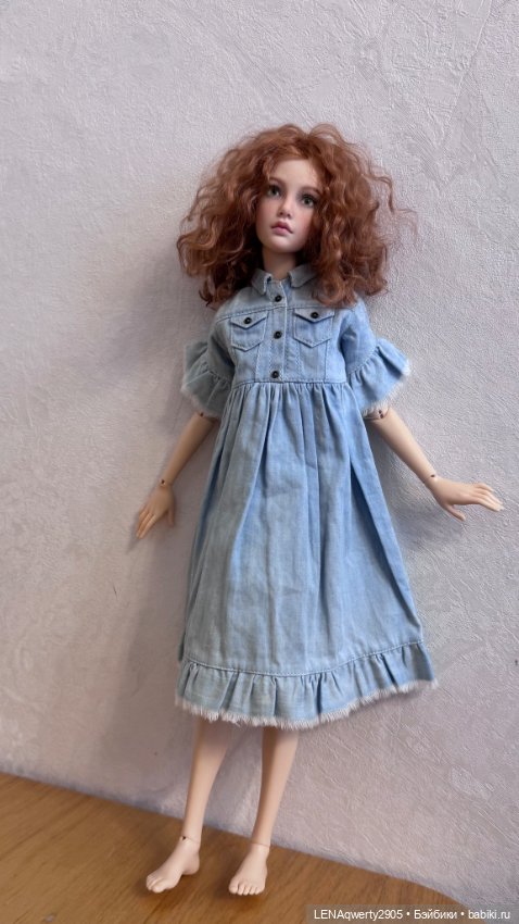 Джинсовое платье доя Заи — Одежда для BJD