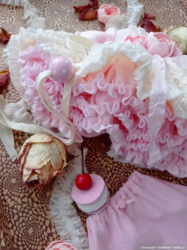 🍭🍥Наряд - пироженка "Крем шантильи" 💗💕для кукол Готц/Zwergnase (фото 8)