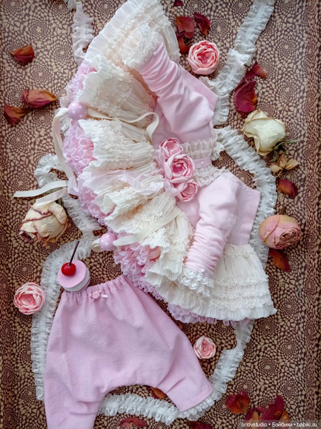 🍭🍥Наряд - пироженка "Крем шантильи" 💗💕для кукол Готц/Zwergnase (фото 3)