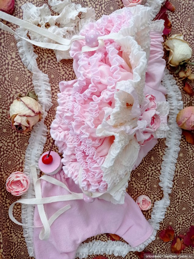 🍭🍥Наряд - пироженка "Крем шантильи" 💗💕для кукол Готц/Zwergnase (фото 5)