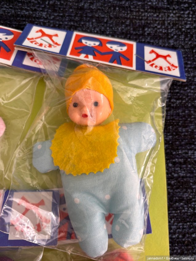 Пупсики Igra из Чехословакии, в родной упаковке, высота 11 см (фото 5)