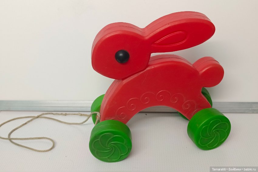 Советская каталка Зайчик — Винтажные куклы и игрушки детства (фото 4)