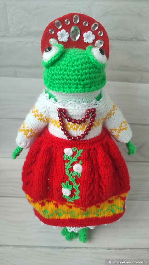 Игрушка вязаная,, Лягушка царевна " (фото 4)