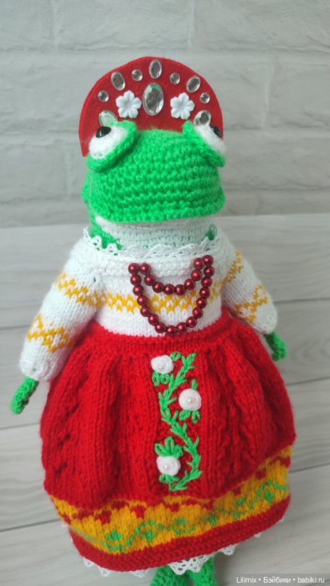 Игрушка вязаная,, Лягушка царевна " (фото 2)