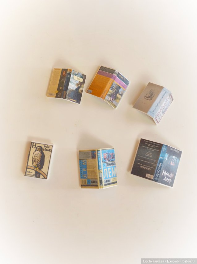Мебель и книги в румбокс для кукол 1/6, 1/12 (фото 8)