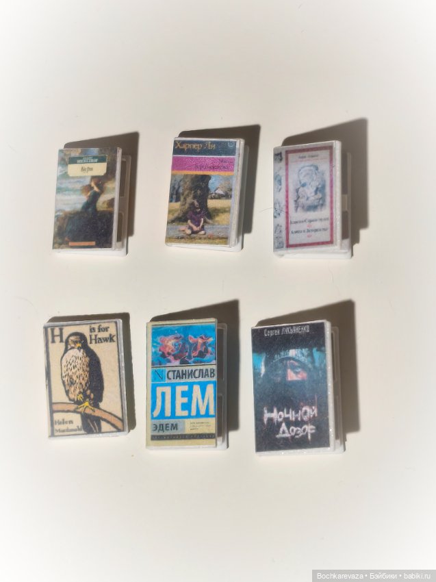 Мебель и книги в румбокс для кукол 1/6, 1/12 (фото 6)