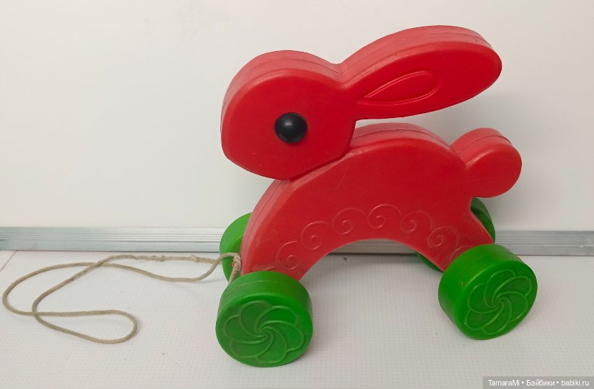 Советская каталка Зайчик — Винтажные куклы и игрушки детства (фото 3)