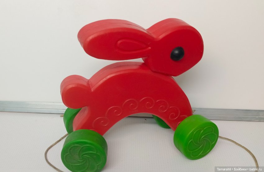 Советская каталка Зайчик — Винтажные куклы и игрушки детства