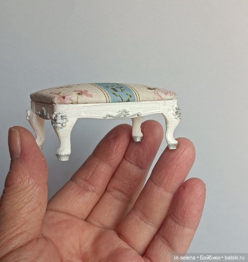 Дуэт "Vintage" (mini) - диван и банкетка. Куклам от маленьких и до 16 см (фото 7)
