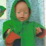 Выкройка одежды для куклы Беби Борн - Пончо