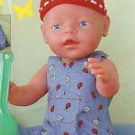 Одежда для куклы  Беби Бон - песочник, выкройка