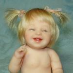 Ариша - когда смотрю на нее, могу только смеяться, портретная кукла из фимо своими руками