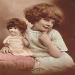 Красивые винтажные открытки детей с игрушками и без) -2