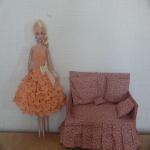 Вязаное платье для барби