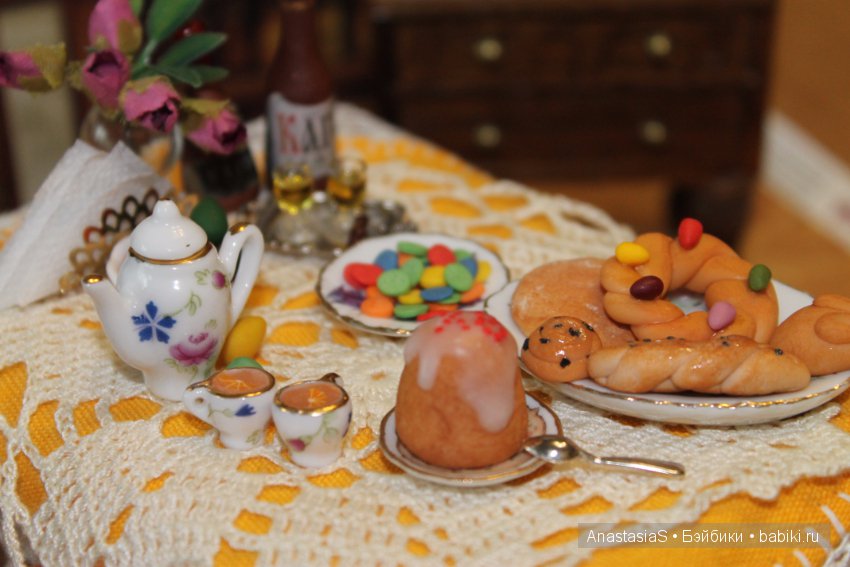 Пасха на носу, а вы готовы? еда в кукольный домик (фото 8)