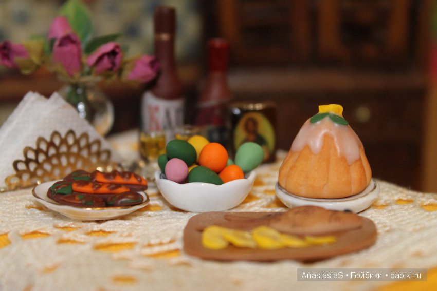 Пасха на носу, а вы готовы? еда в кукольный домик (фото 3)
