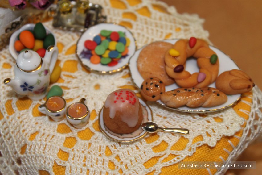 Пасха на носу, а вы готовы? еда в кукольный домик (фото 7)