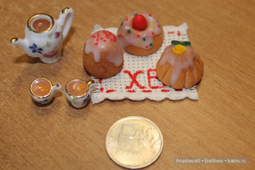 Пасха на носу, а вы готовы? еда в кукольный домик