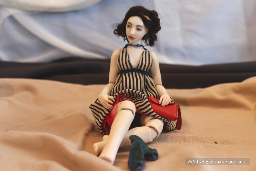 Всем хочется на пляж. Шарнирная кукла (фото 6)