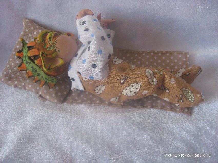 Крепко спит малыш — Лепка авторских кукол: полимерная глина