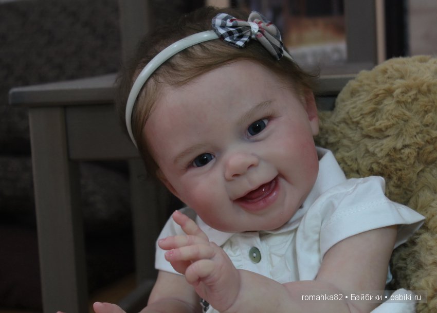 Улыбчивая и счастливая малышка Maizie .Куклы реборн Анастасии Гангало (фото 4)