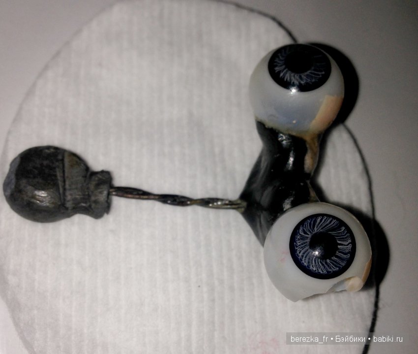 Ремонт стеклянного (разбитого) антикварного глазика