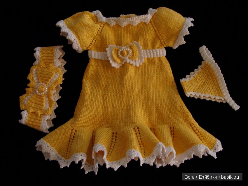 Первое вязанное платье для моей Холли Kidz n Cats (фото 2)