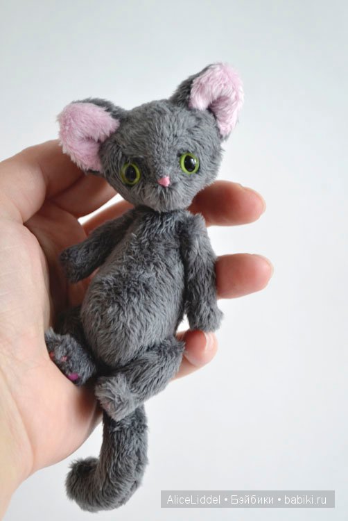 Котик в шапочке и шарфе. Моя игрушка ручной работы (фото 7)