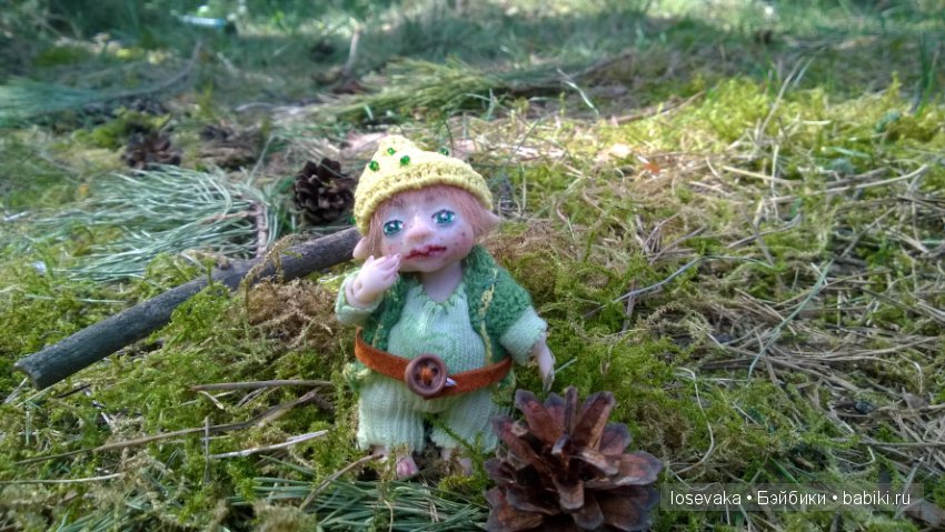 Подвижный гномик. Шарнирная кукла