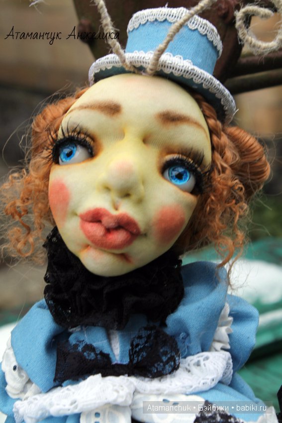 Девочка Мотылек - скульптурно-текстильная - чулочная техника (фото 2)