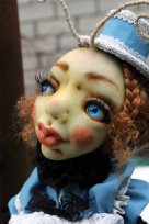 Девочка Мотылек - скульптурно-текстильная - чулочная техника (фото 3)