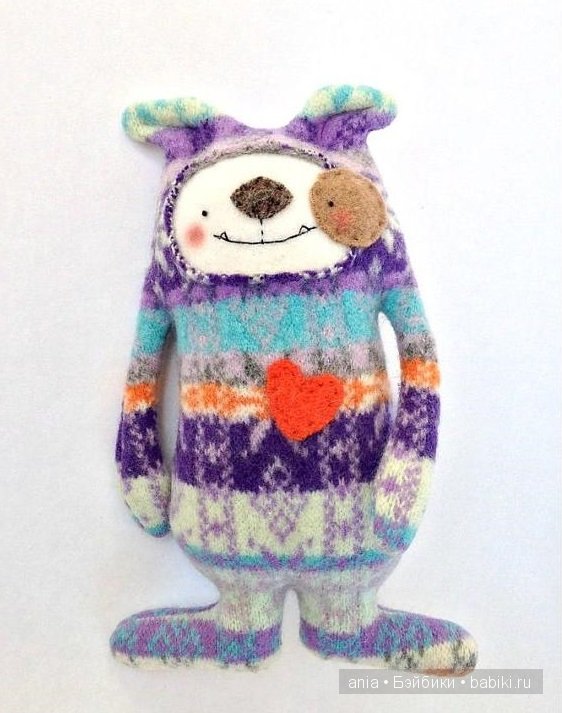 Авторские игрушки Amanda Katzenmeyer. Из старых свитеров (фото 7)