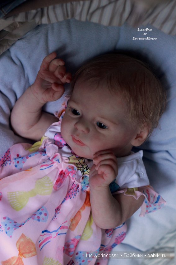 Ангелочек из молда Ларри, кукла реборн Екатерины Метлиной