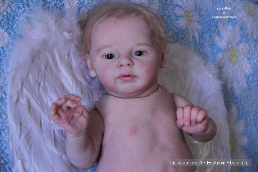 Ангелочек из молда Ларри, кукла реборн Екатерины Метлиной