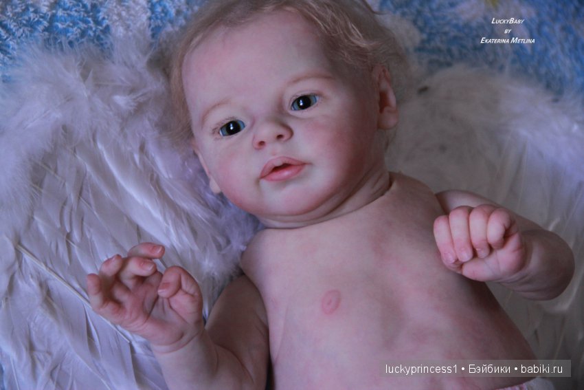Ангелочек из молда Ларри, кукла реборн Екатерины Метлиной (фото 10)