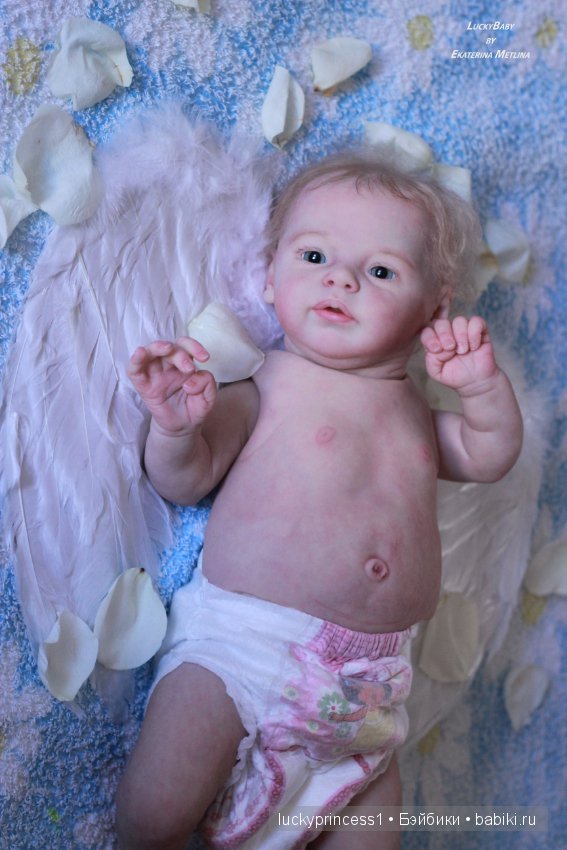 Ангелочек из молда Ларри, кукла реборн Екатерины Метлиной