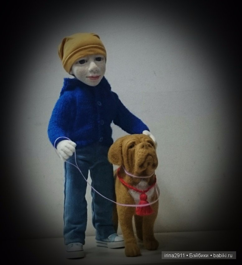 Авторская портретная кукла Тимофей из шерсти