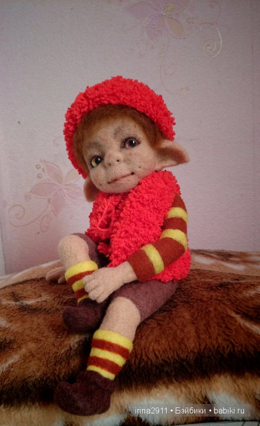 Гномики - Автор Ирина Новикова, техника сухого валяния