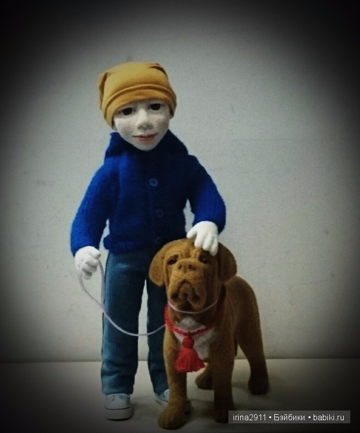 Авторская портретная кукла Тимофей из шерсти (фото 2)